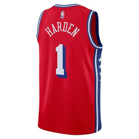 Philadelphia 76ers James Harden Statement Edition Red NBA Jersey