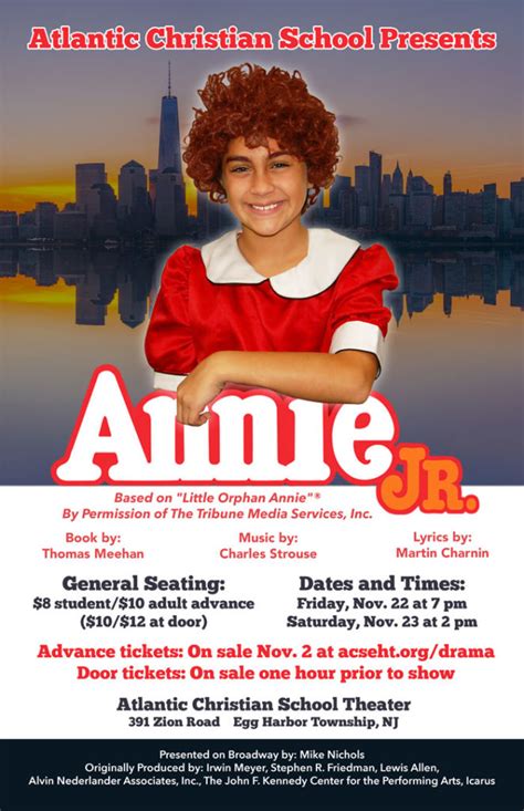 Annie Jr. Musical – This Friday and Saturday! – Atlantic Christian School