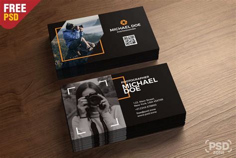 Photography Business Cards Template PSD - PSD Zone