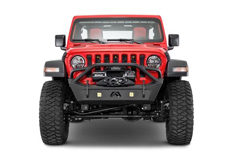 Fab Fours Front Stubby Bumper for 18-22 Jeep Wrangler JL & Gladiator JT | Quadratec