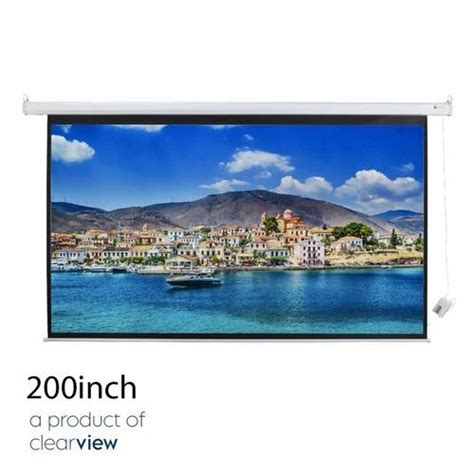 4020mm X 3015mm White 200 Inch Motorized Projector Screen, For Collage ...