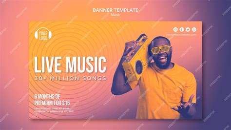 Free PSD | Music concept banner template