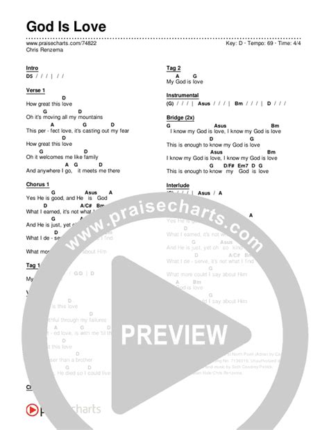 God Is Love Chords PDF (Chris Renzema) - PraiseCharts