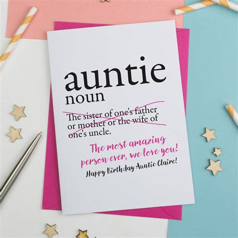 Birthday Cards For Aunts - Card Design Template