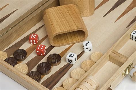 Wooden backgammon set 15" - Backgammon - Traditional Games