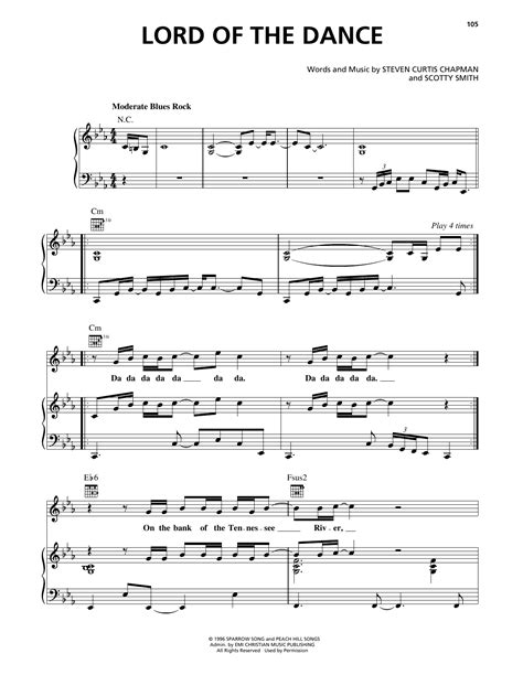 Lord Of The Dance by Steven Curtis Chapman Sheet Music for Piano, Vocal & Guitar Chords (Right ...