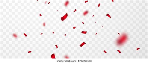 Celebration Background Template Confetti Red Ribbons Stock Vector (Royalty Free) 1727293183 ...