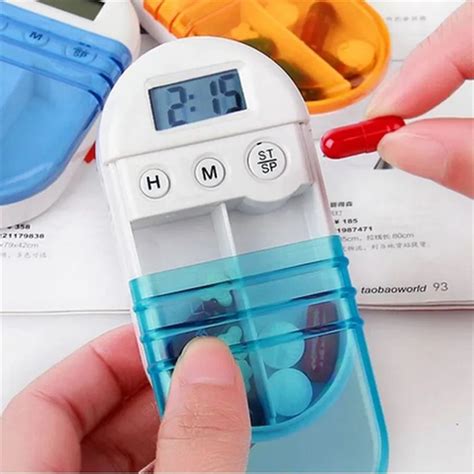 Portable Electronic Medication Reminder Timer Timed Alarm Kit Travel Medicine Tablet Pills Box ...