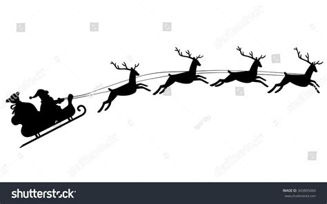 17,802 Santa Sleigh Silhouette Images, Stock Photos, 3D objects ...