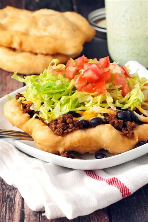 Navajo Tacos-- 2 Ingredient Dough Topped w/ Saucy Mexican Style Beef