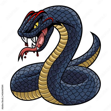 The black mamba snake mascot logo Stock Vector | Adobe Stock