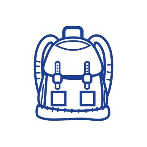 silhouette backpack object with pockets and closures design 635396 ...