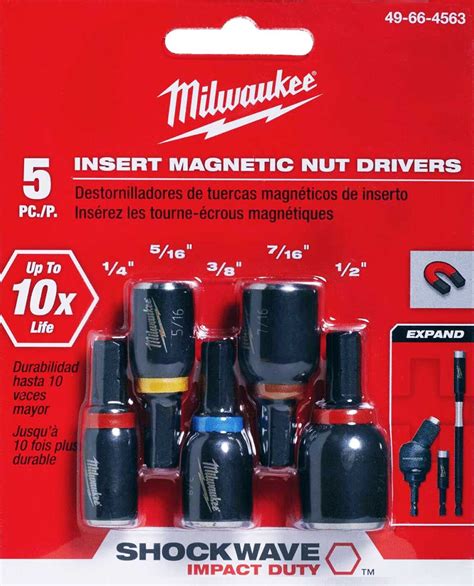 Milwaukee Shockwave 5pc Impact Magnetic Nut Driver Set