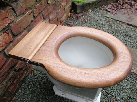 Antique High Level Wooden Toilet Seat - light and golden | Wooden ...