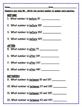 Number Sense Worksheets Freebie by MRHCreations | TpT