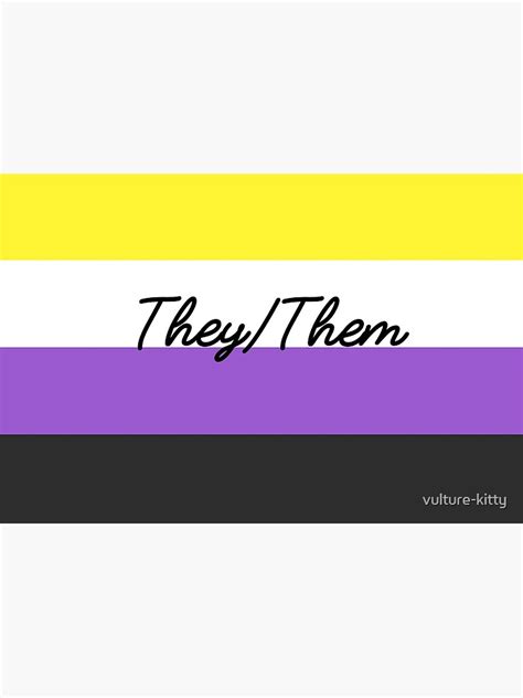 "Nonbinary Flag - They / Them Print" Poster for Sale by vulture-kitty | Redbubble