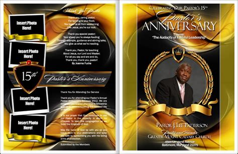 Free Pastor Anniversary Program Template