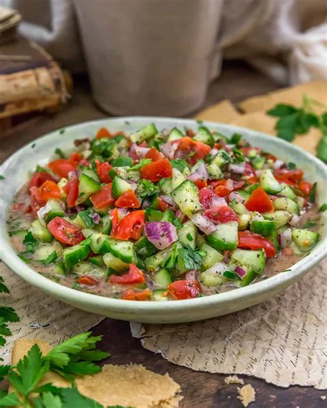 Oil Free Lebanese Cucumber Salata (Lebanese Cucumber Salad) - Monkey and Me Kitchen Adventures