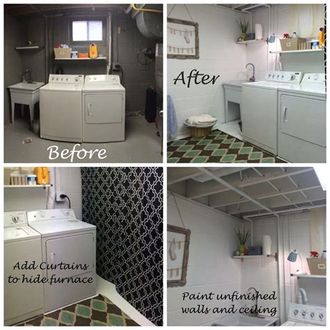 Laundry room makeover on a budget. Before and after. Painted the whole ...