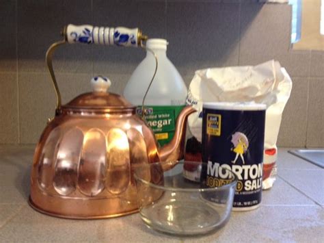 DIY Copper Cleaner- Make a mixture of equal parts flour, vinegar and ...