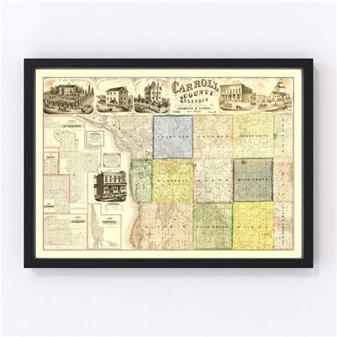 This is a top quality print of the historic 1869 land ownership map of ...