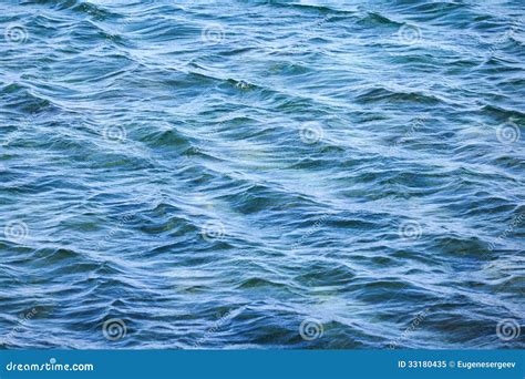 Blue Sea Water Surface with Waves Stock Image - Image of water, surface ...