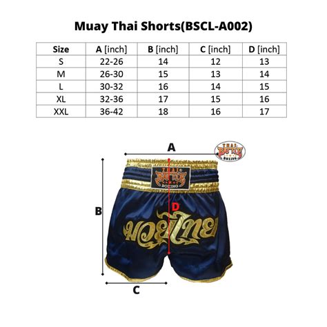 BSCL-A002 Muay Thai boxing shorts Blue-Gold | Thai Battle Boxing - All ...