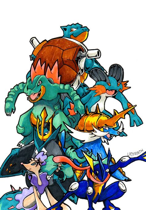 All Water Starters Pokemon by Arelle28 on DeviantArt