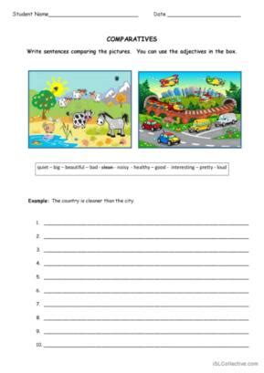 42 Countryside English ESL worksheets pdf & doc