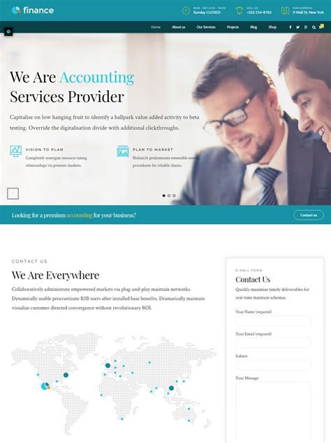 20+ Top Accounting Website Templates & Themes 2019 | Templatefor