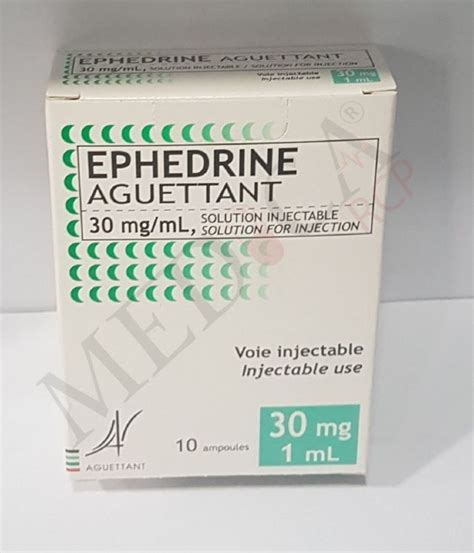 Medica RCP |Ephedrine Aguettant 30mg/ml | Indications | Side Effects | Composition | Route | all ...