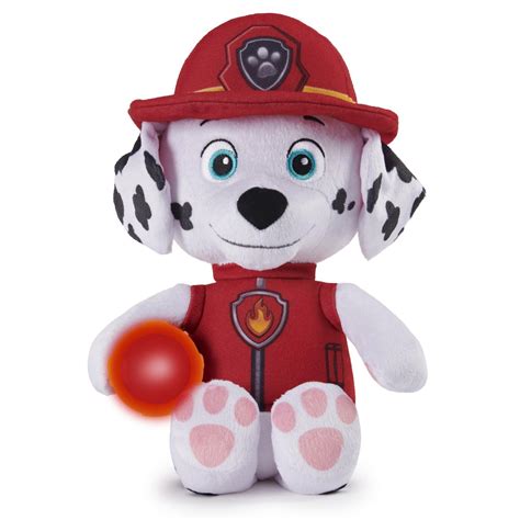 PAW Patrol, Snuggle Up Marshall Plush with Flashlight and Sounds, for Kids Aged 3 and Up ...