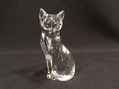 Lenox Clear Crystal Animal Collection Cat Figurine 4 1/2 Inches 1993 Sitting #Lenox | Clear ...