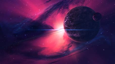 3840x2160 Nebula Pink Planets 4K ,HD 4k Wallpapers,Images,Backgrounds,Photos and Pictures