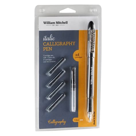 William Mitchell Italic Calligraphy Pen with 4 Cartridges | Jerry's ...