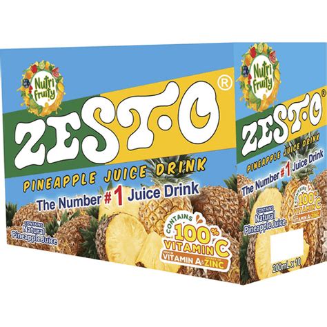 Zesto Pineapple Juice Drink | 200ml x 10s | Juices | Walter Mart