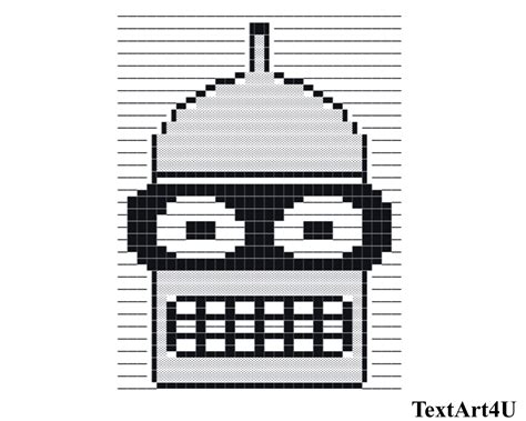 Bender (Futurama) ASCII Text Art Copy Paste | Cool ASCII Text Art 4 U