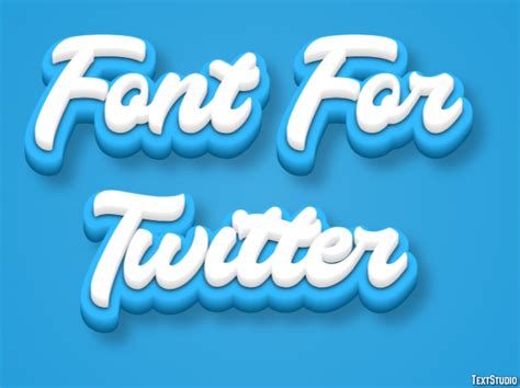 Font For Twitter Text Effect and Logo Design Font