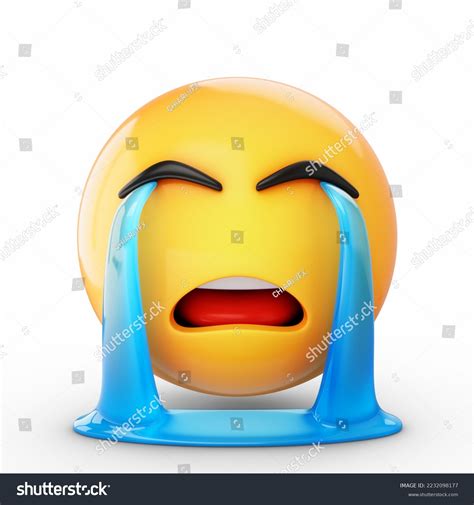 3d Rendering Crying Emoji Isolated On Stock Illustration 2232098177 ...