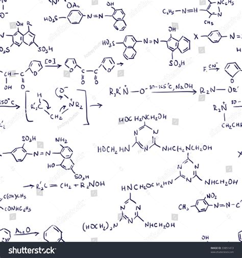 Chemistry Formulas Seamless Abstract Background Vector Stock Vector (Royalty Free) 33851413 ...