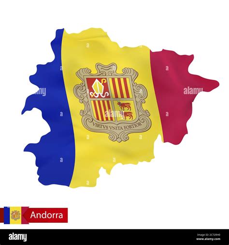 Andorra map with waving flag of Andorra. Vector illustration Stock Vector Image & Art - Alamy