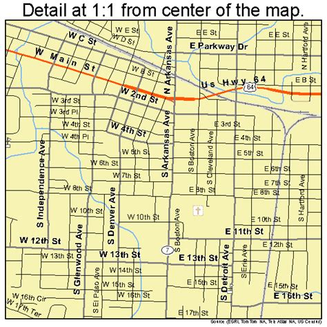 Russellville Arkansas Street Map 0561670