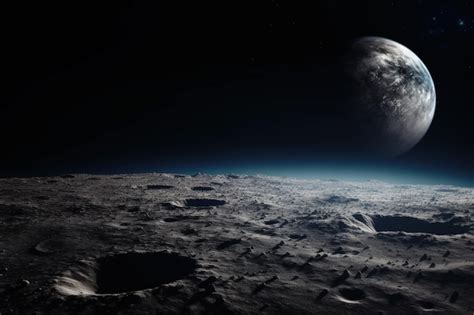 Premium AI Image | NASA provided elements for this image of the Moon ...