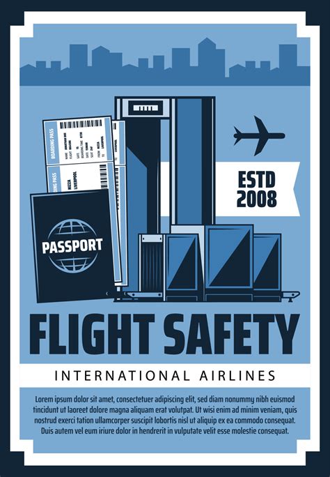 International airlines, airport flight safety 16540312 Vector Art at ...