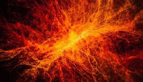 Premium AI Image | Glowing inferno ignites wallpaper in fiery explosion ...