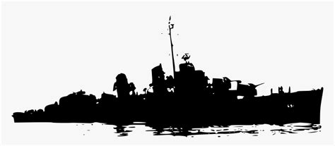 Battleship Clip Art - Battleship Silhouette Clip Art, HD Png Download - kindpng