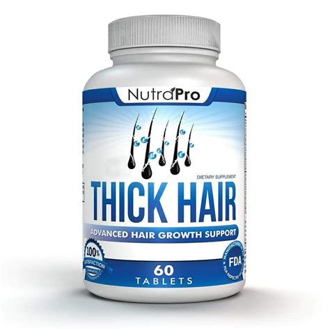 Thick Hair Growth Vitamins–Anti Hair Loss Pills with DHT Blocker Stimulates Faster Hair Growth ...