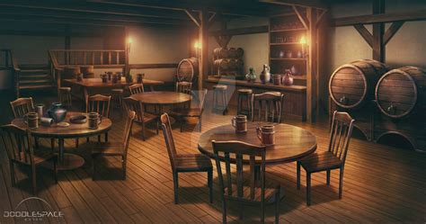 A Tavern | Background Illustration Artwork by doodle-space on DeviantArt