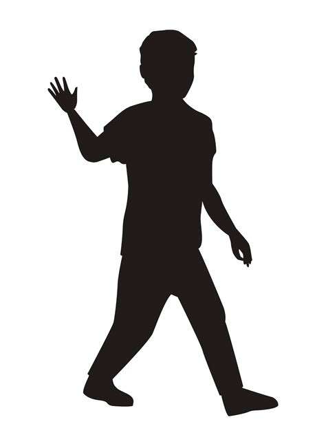 boy walking silhouette 2495164 Vector Art at Vecteezy