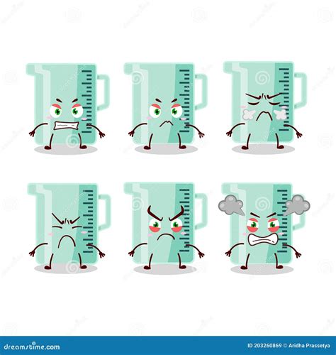 Measuring Cup Cartoon Character with Various Angry Expressions Stock Vector - Illustration of ...